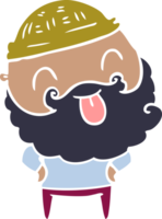 hombre con barba sacando la lengua png