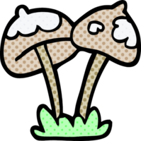 champignon de griffonnage de dessin animé png