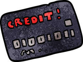 cartoon doodle credit card png