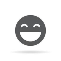 Laugh emoji icon iisolated on white background. Laughing emoticon concept vector