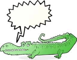 Cartoon-Krokodil mit Sprechblase png