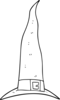 black and white cartoon witch's hat png