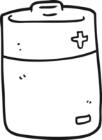 Schwarz-Weiß-Cartoon-Batterie png