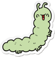 sticker of a cartoon caterpillar png