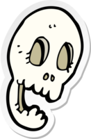 pegatina de una divertida calavera de dibujos animados png