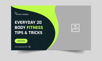 Daily fit body tips and tricks cover banner design, fitness training everyday techniques, fully editable eps 10 file format vector