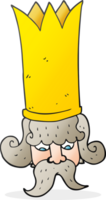 cartoon king with huge crown png