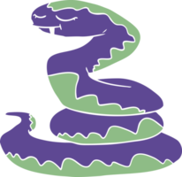 serpent de dessin animé de style plat couleur png