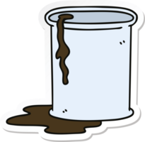 sticker of a quirky hand drawn cartoon barrel of oil png