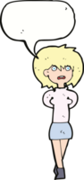 cartoon shocked woman with speech bubble png