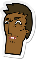 sticker of a cartoon angry face png