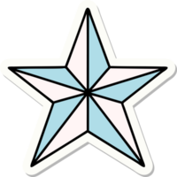 tattoo style sticker of a star png