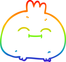 rainbow gradient line drawing cartoon happy root vegetable png