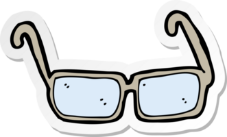 autocollant de lunettes de dessin animé png