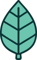 tattoo style icon of a leaf png