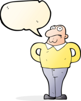 cartoon worried man with speech bubble png