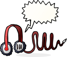 cartoon headphones with speech bubble png