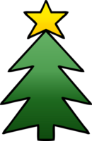 gradient shaded cartoon christmas tree png