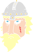 ilustração de cor plana de um guerreiro viking de desenho animado png