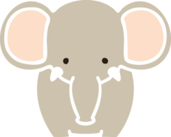 schrulliger handgezeichneter Cartoon-Elefant png