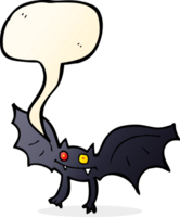 cartoon vampire bat with speech bubble png