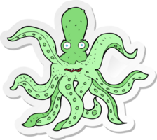 pegatina de un pulpo gigante de dibujos animados png