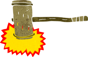 martillo de madera de dibujos animados png