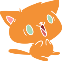 cartone animato di simpatico gatto kawaii png