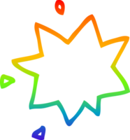 Regenbogen-Gradientenlinie Zeichnung Cartoon-Explosionssymbol png