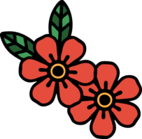 traditional tattoo of a flower png