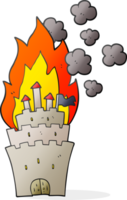 desenho animado queimando castelo png