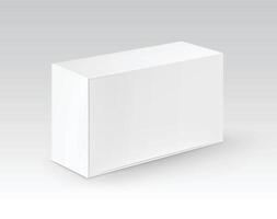rectangular packaging boxes mockups isolated on white background. illustration vector
