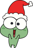 christmas cartoon of kawaii frog png