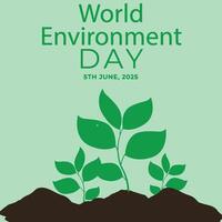 día Mundial del Medio Ambiente. publicaciones en redes sociales para el día mundial del medio ambiente. vector