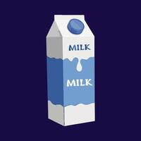 a blue and white milk box carton for mockup vector