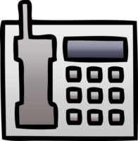 gradient shaded cartoon telephone png
