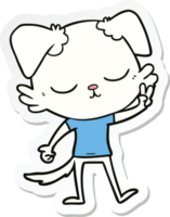 sticker of a cute cartoon dog png