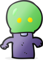 pequeño alienígena de dibujos animados png