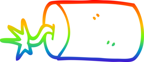 rainbow gradient line drawing cartoon dynamite png