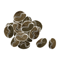 retro cartoon coffee beans png