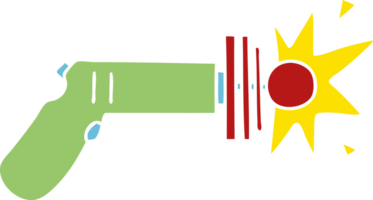 knäppa hand dragen tecknad serie laser pistol png