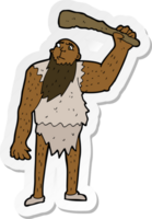 adesivo de um neandertal de desenho animado png