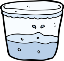 vaso de agua de dibujos animados png