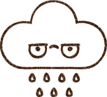 dessin au fusain nuage png