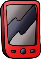 doodle de desenho animado de um celular vermelho png