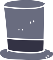 flat color style cartoon top hat png