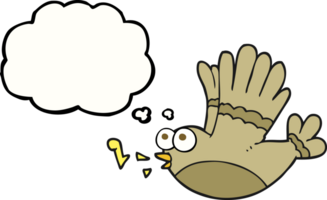 thought bubble cartoon singing bird png