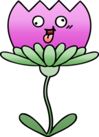 flor de dibujos animados sombreado degradado png