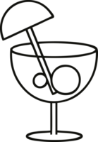 linjeteckning tecknad fancy cocktail png
