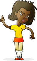 cartoon woman with idea png